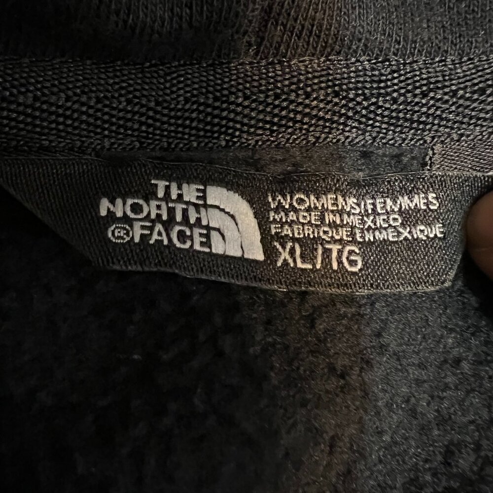 The North Face Black Pullover Hoodie Logo Front Men’s XL/TG Cotton Blend - Picture 3 of 6